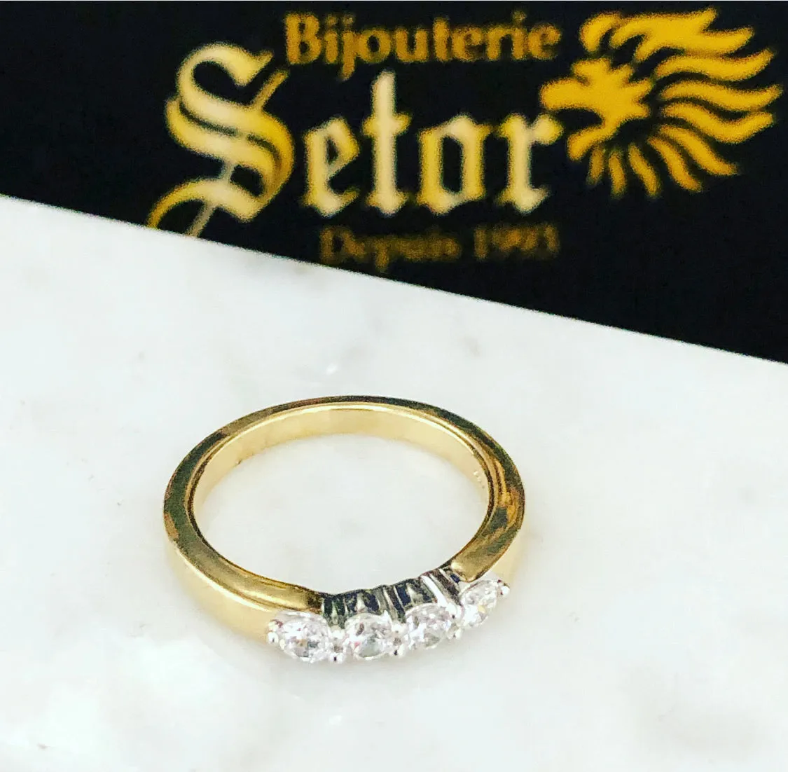 Semi eternity ring