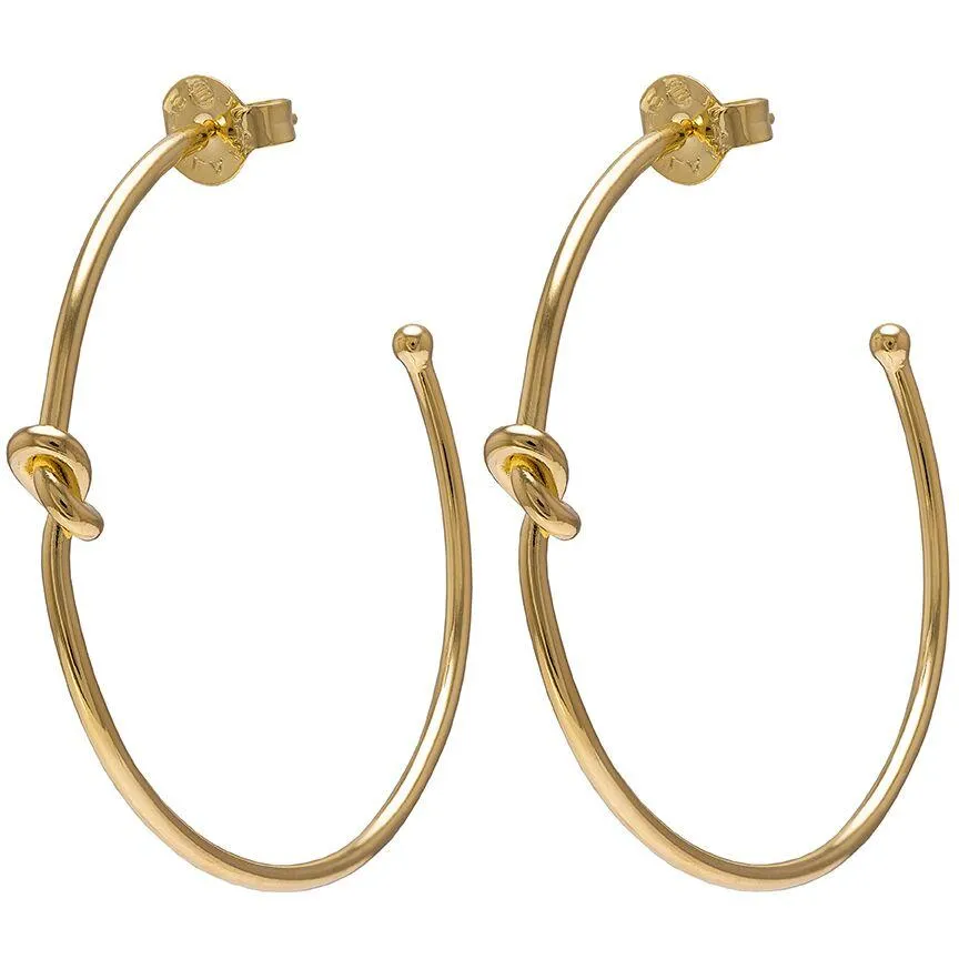 Sheila Fajl Knot Hoop Earrings - Gold or Silver