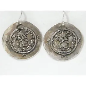 Silver Earrings , Sterling Silver Ancient Roman Coin Replica Earring