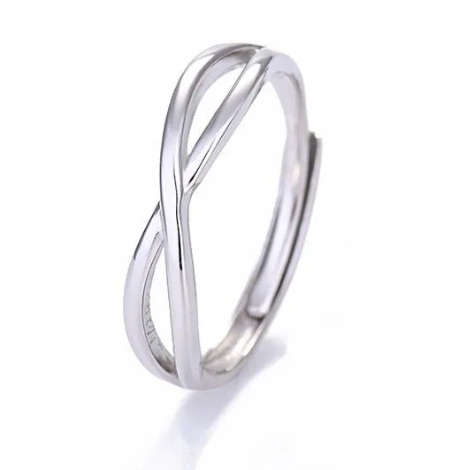 Simple Matching Couple Rings in S925 Silver