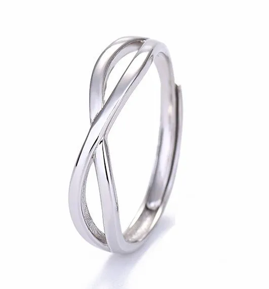 Simple Matching Couple Rings in S925 Silver