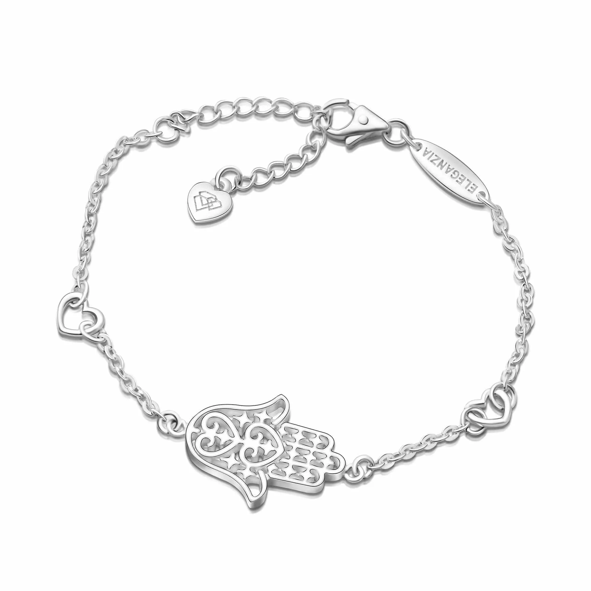 Sterling Silver Hamsa Hand Bracelet