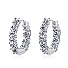 Sterling Silver Moissanite Earrings for Women