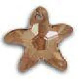 Swarovski 16mm Starfish Pendant - Crystal Golden Shadow (1pc)