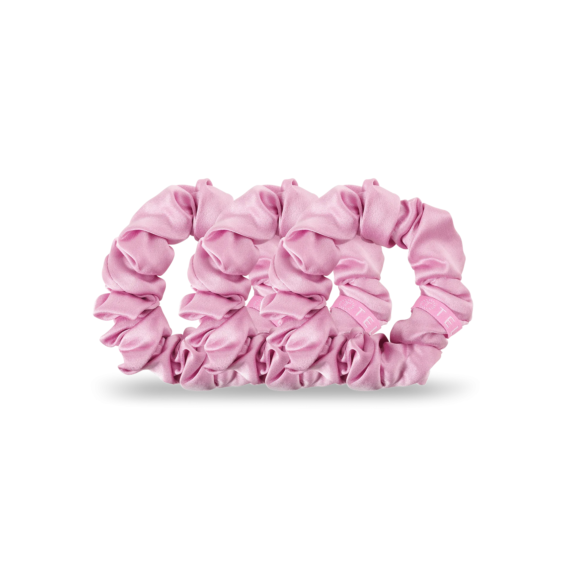 Teleties Silk Scrunchies - Large Band Pack of 3 - I Pink I Love You