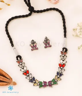 The Bhuvan Silver Navratna Necklace