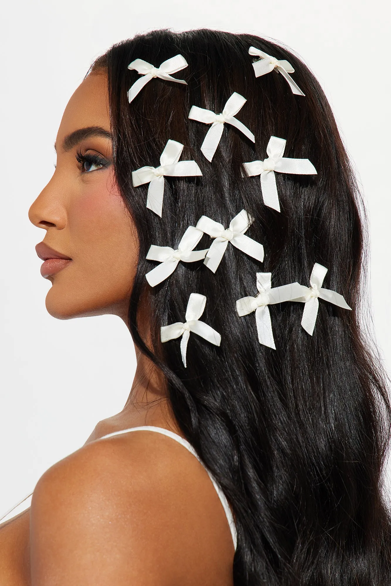 Too Cute To Be Stressed Hair Clip Set - White