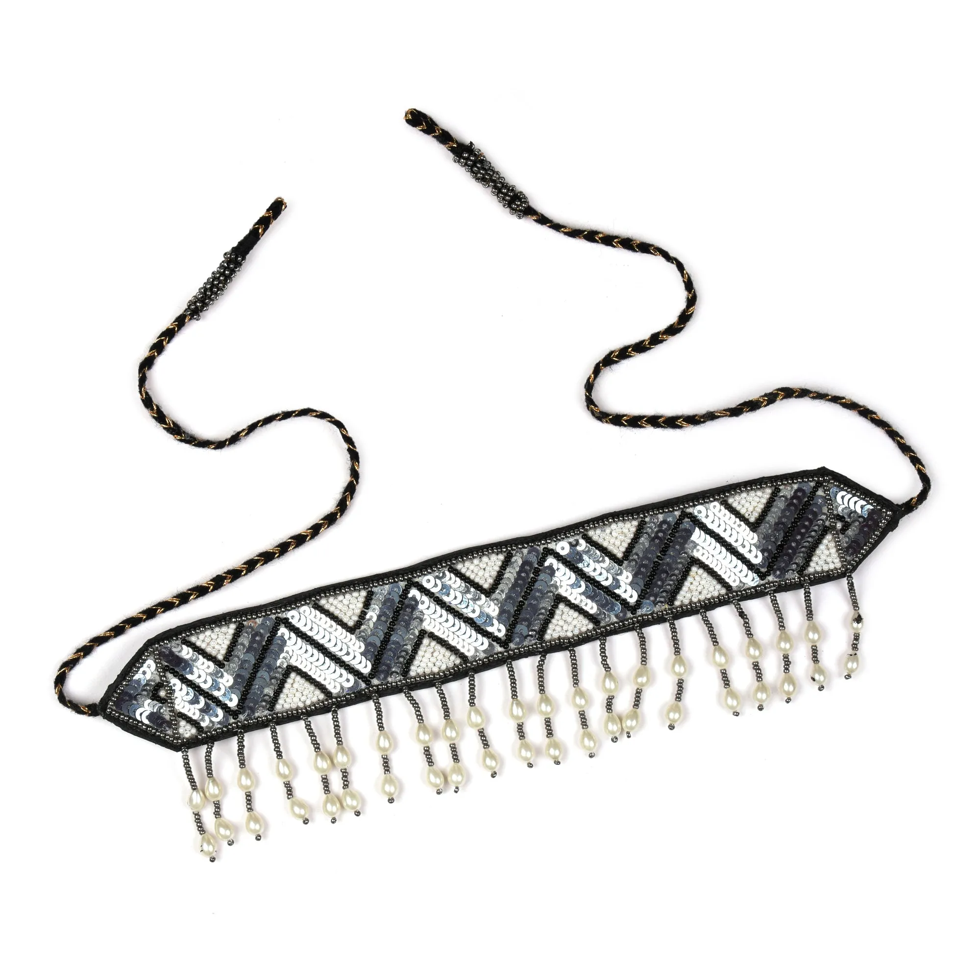 Triangle Hand Embroidered choker