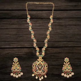 Uncut Diamond Long Necklace Set By Asp Fashion Jewellery