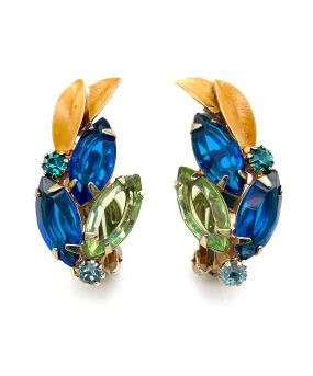 【USA輸入】ヴィンテージ JULIANA フローラル ビジュー イヤリング/Vintage JULIANA Floral Bijou Clip On Earrings