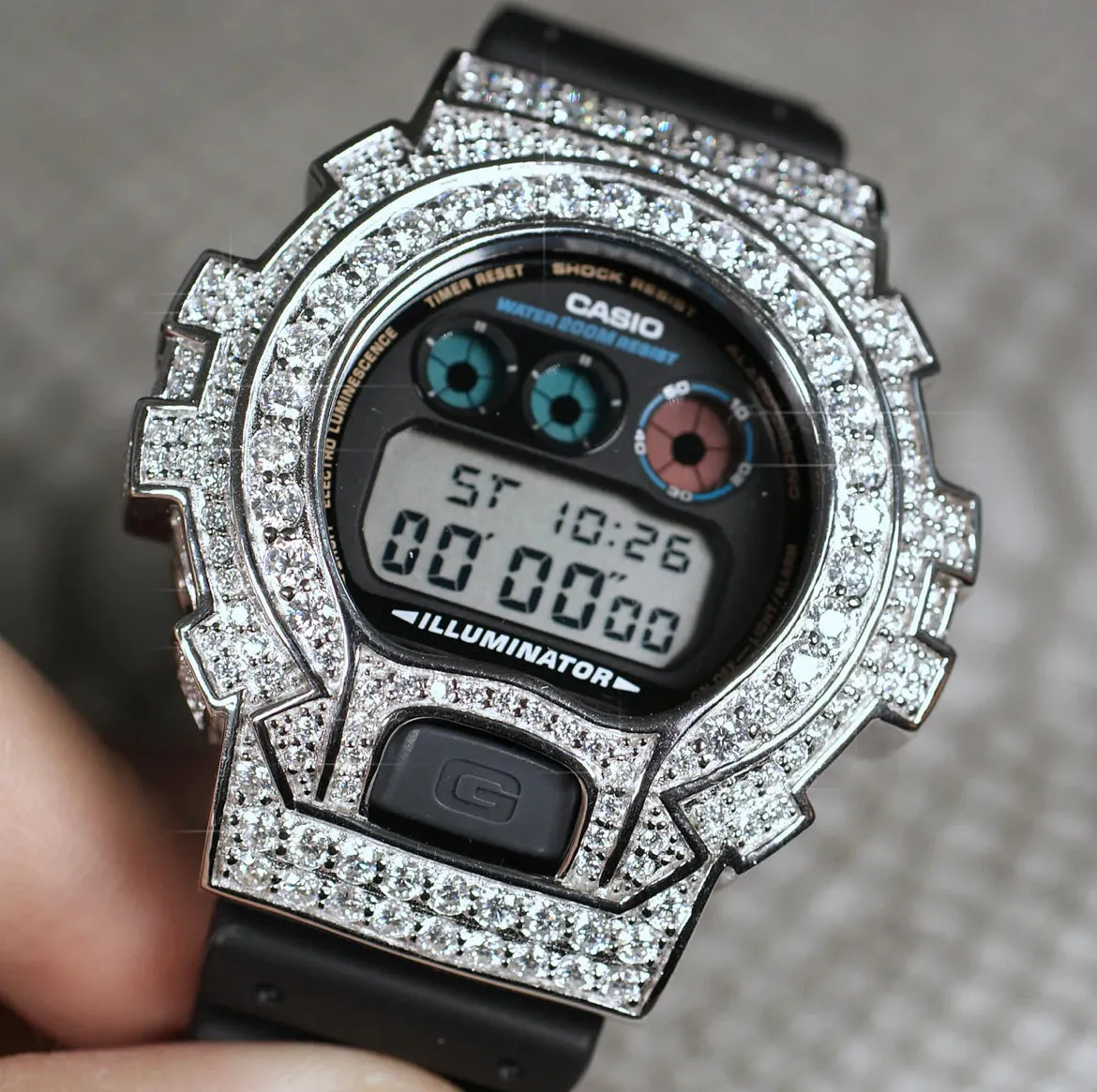 VVS1 Moissanite Custom Casio G-Shock Watch