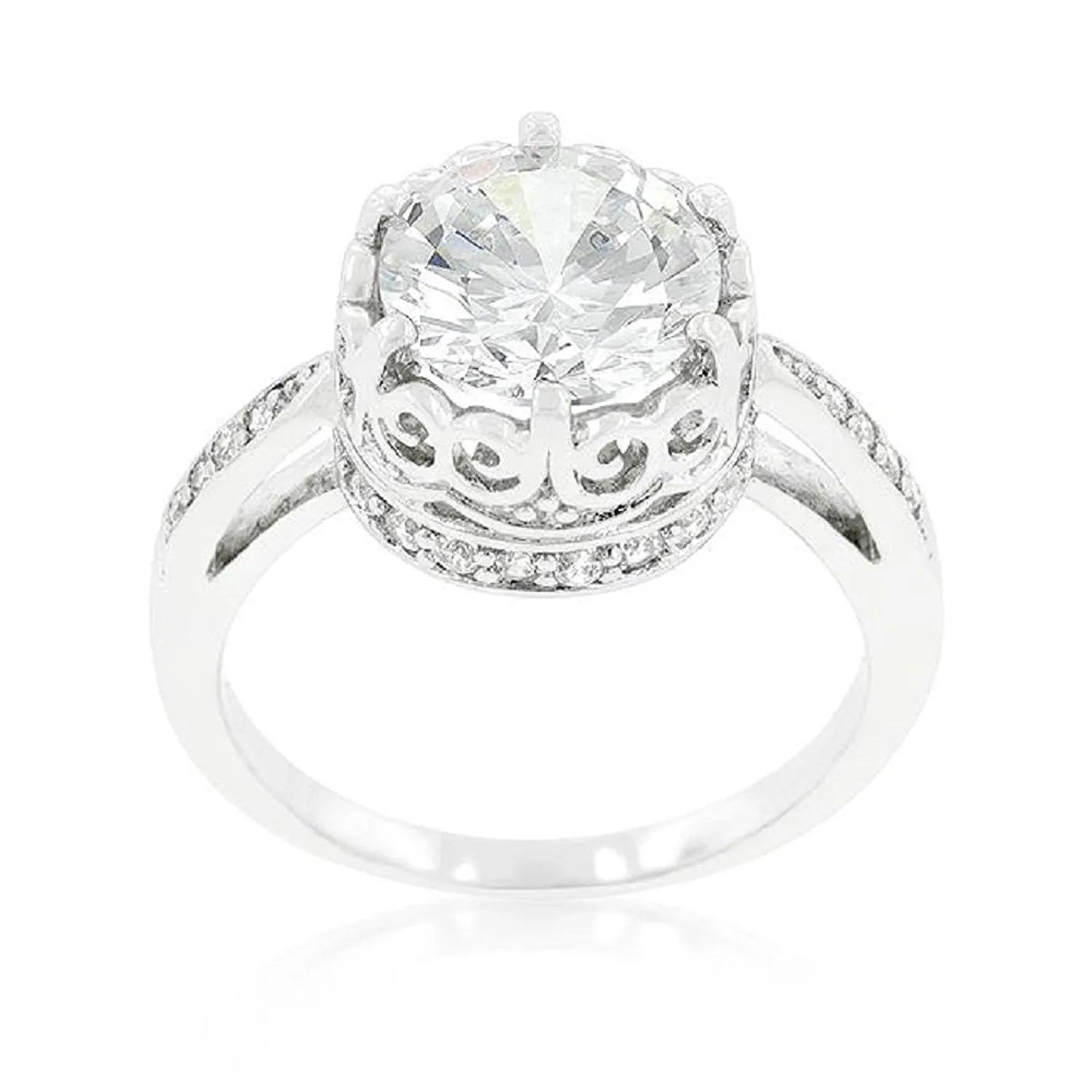 WildKlass Royal Crest Filigree Cubic Zirconia Ring