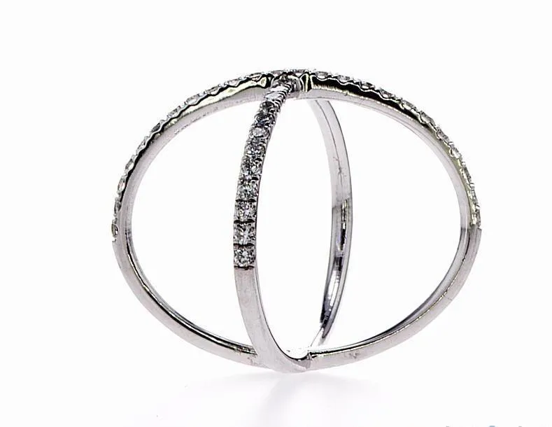 X Diamond Ring (0.39Ctw)