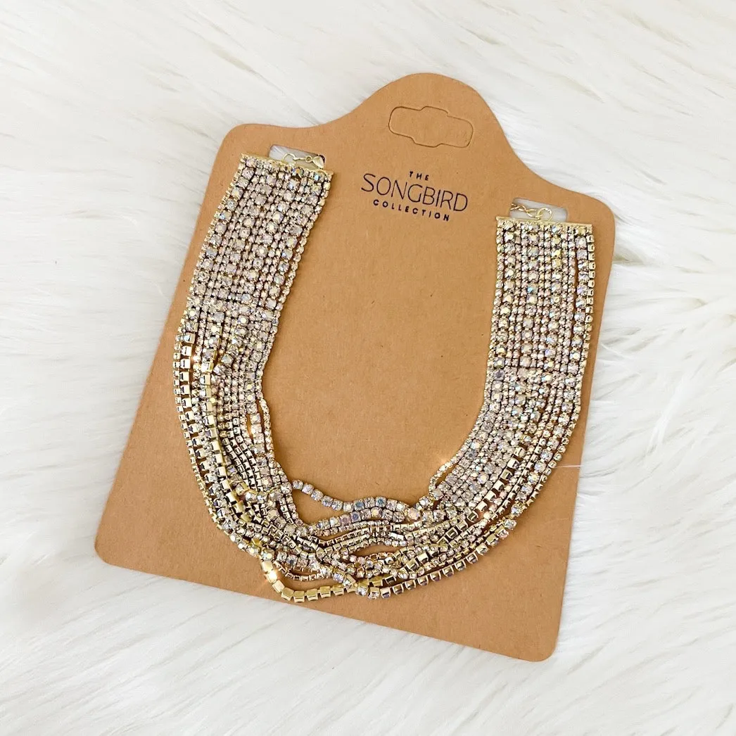 Zoe Rhinestone Strands Necklace