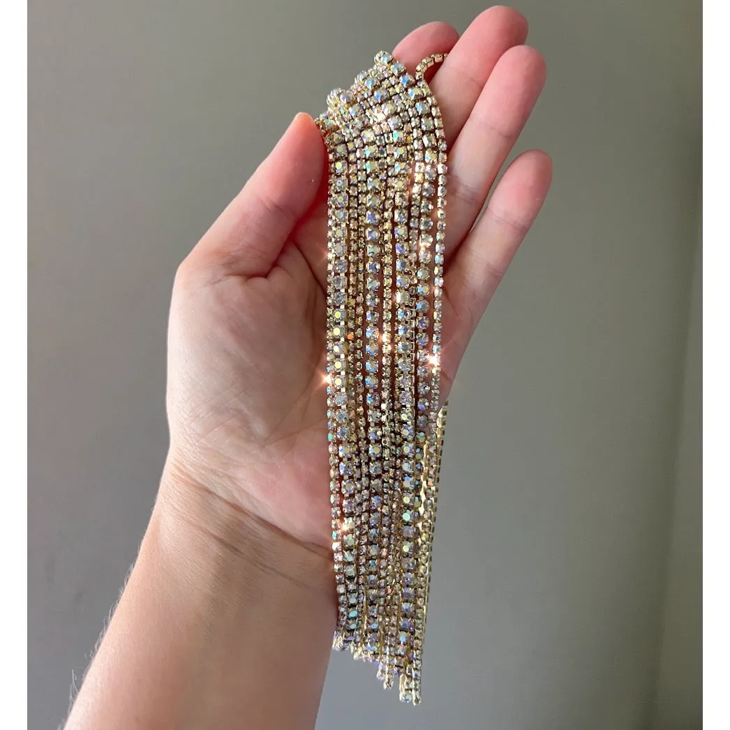 Zoe Rhinestone Strands Necklace