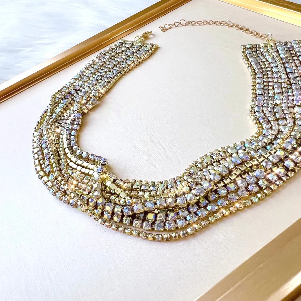 Zoe Rhinestone Strands Necklace